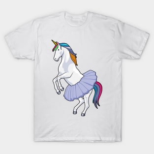 Unicorn at Ballet with Skirt T-Shirt